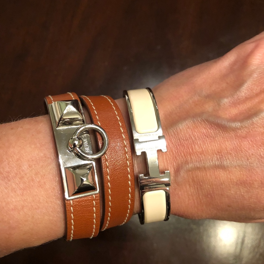 Authentic Hermes Rivale Double Tour Bracelet
